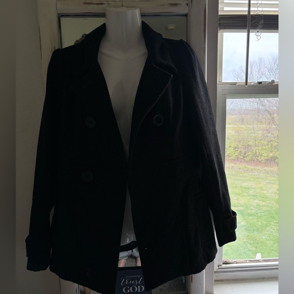 Black pea coat